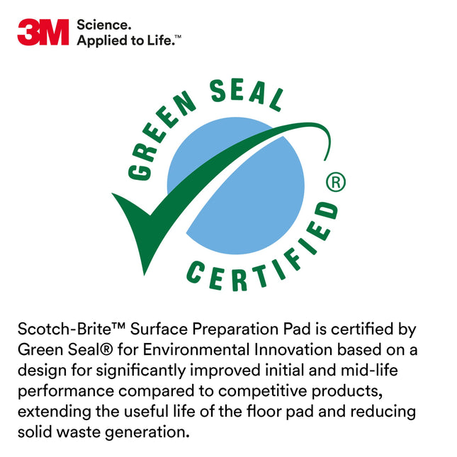 Scotch SPP 15 Brite Surface Preparation Pad, 15" (Case of 10)