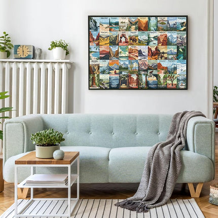Buffalo Games - Sapphire Select - Nos parcs nationaux - Puzzle de 1000 pièces – Stimulant et amusant – Carton support bleu – Boîte de présentation prête à offrir – Poster pleine taille inclus