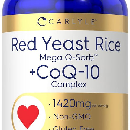 CoQ10 with Red Yeast Rice | 180 Capsules | Mega Q-