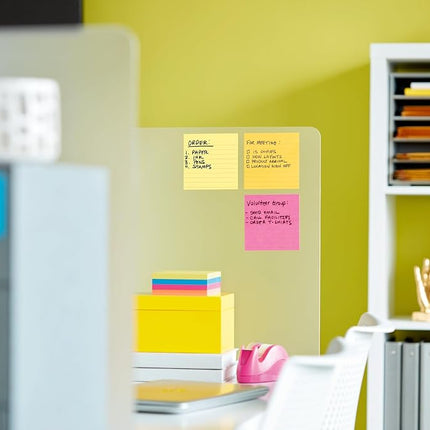 Post-it Super Sticky Notes, 4 x 4-Inches, Canary Yellow, Lined, 12-Pads/Pack