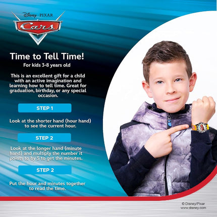 Reloj analógico de cuarzo Disney para niños con correa de plástico W001505