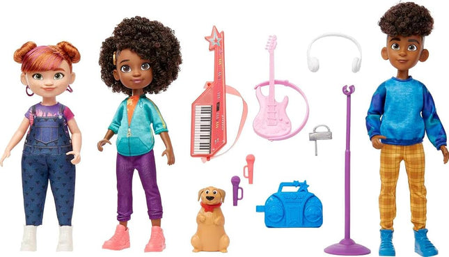 Mattel Karma's World Dolls and Accessories, 3-Pack Set Includes Mattel Karma, Winston and Switch Dolls