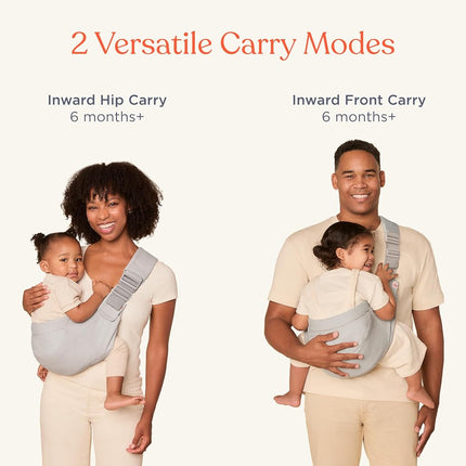 Ergobaby Upsie Hip Sling – Pearl Grey Baby Carrier – Lightweight, Adjustable Sling for Toddlers – Breathable & Ergonomic Design