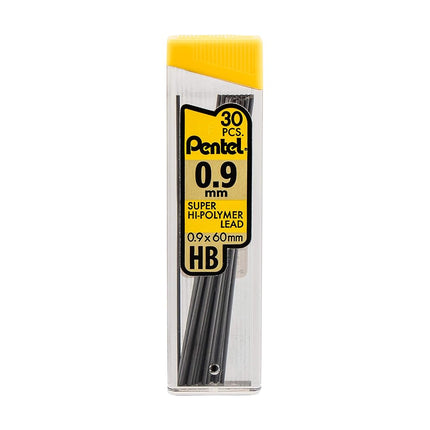 Pentel Super Hi-Polymer Lead Refills, 0.9 mm, 90 Pieces (C29BPHB3)
