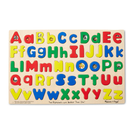 Upper & Lower Case Alphabet Letters Wooden Puzzle 