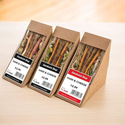 Brother Genuine DK-2251 Continuous Length Replacement Labels, Black/Red Label on White Paper Tape, Engineered with Excellence, 2.4” x 50 feet, 1 Roll per Box