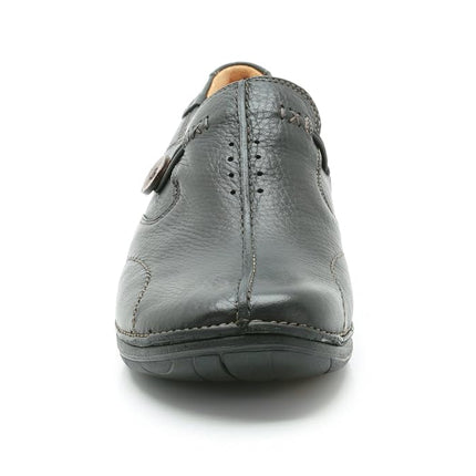 Clarks Unstructured Women's Un.Loop Slip-On Shoe, Black Leather, 7.5 UK