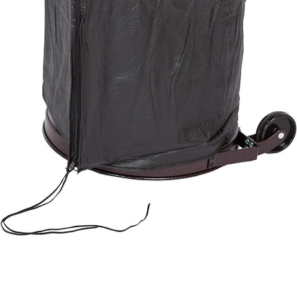 Fire Sense Full Length Outdoor Patio Heater Vinyl Cover | Heavy 10 Gauge Felt Lined Black Vinyl | Waterproof | Weather Resistant | Zipper and Fabric Ties Included