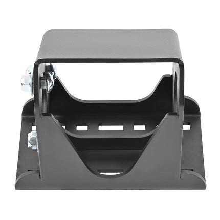 ALMULOO Soporte de Gato, Juego de Reubicación Atornillable, Compatible con Remolques de 3 Pernos y Lengüeta Estilo A-Frame, Acero Negro con Recubrimiento en Polvo, Apto para Remolques/Caravanas/Barcos
