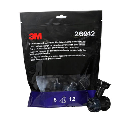 3M Performance Gravity Fine Finish Atomising Head Refill Kit, Blue, 1.2, 26912