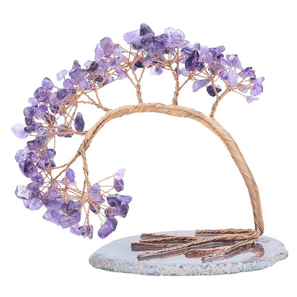 mookaitedecor Natural Amethyst Crystal Money Tree 