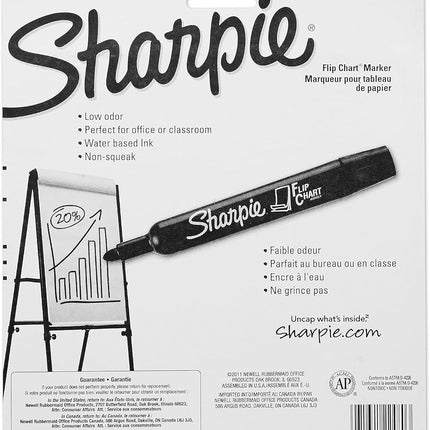 SHARPIE Flipchart Markers Round Tip Assorted Colours (Pack of 2)