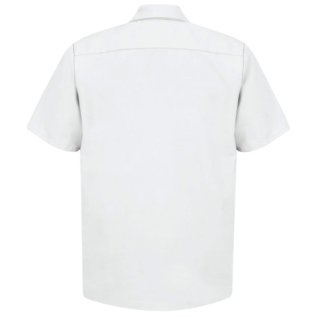 Red Kap Men's Industrial Work Shirt, Regular Fit, Short Sleeve Utility Button, White, Large