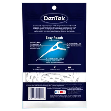 DenTek, Complete Clean Floss Picks 75 Floss Picks Pack of 3, 225 Count