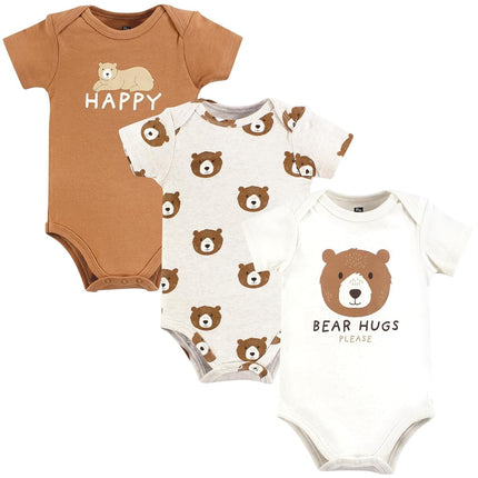 Bodysuits de algodón unisex para bebé de Hudson Baby, Abrazos de Oso, 0-3 meses, Abrazos de Oso, 0-3 meses