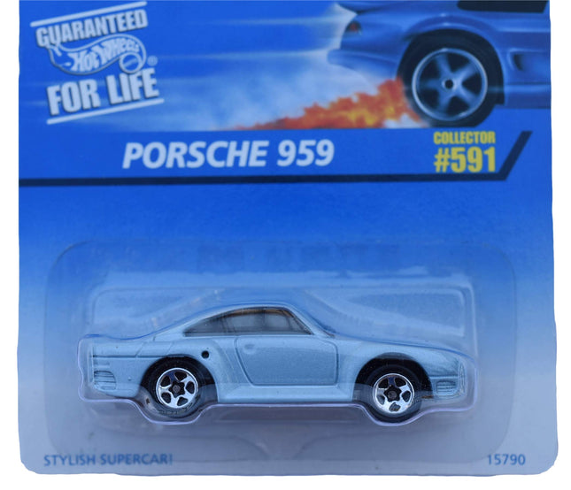 Hot Wheels Porsche 959 #591 5 Spoke Wheels, Blue [Coolest to Collect car]