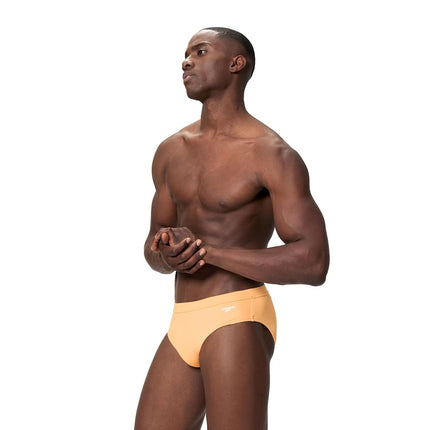 Speedo Men's Swimsuit Brief Comfort Waistband, Mid Creamsicle, 34