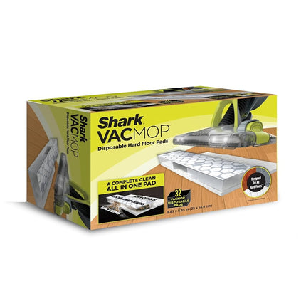 Shark VACMOP Disposable Hard Floor Pad Refills, Compatible with VM252 & VM180, No-Touch Disposal, for use on All Sealed Floors - Stone, Hardwood, Laminate & Tile, (32 Count Total), VMP32