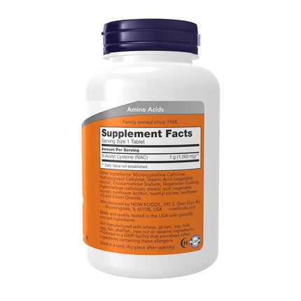 NOW N-Acetyl-Cysteine 1000 mg, 120 Tablets