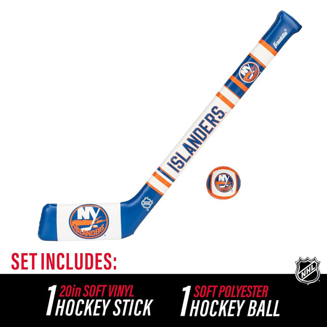 NHL New York Islanders Mini Soft Hockey Stick Set Team Soft Foam Mini Hockey Stick and Ball Set - Great Toy for Kids