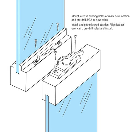 Prime-Line F 2554 Diecast Cam Action Window Sash Lock with Alignment Lugs, White (Single Pack)