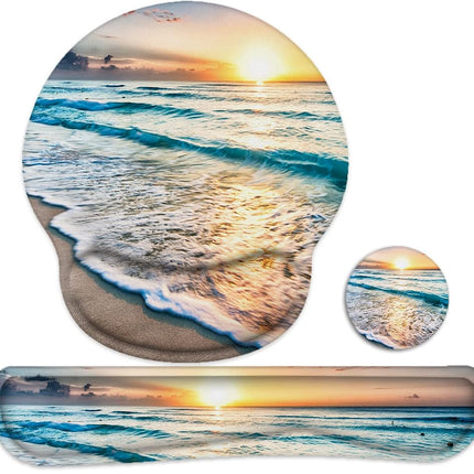 Lateefah Ergonomic Mouse Pad with Wrist Rest and K