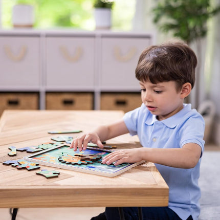 Melissa & Doug Wooden Underwater Jigsaw Spinning Gear Puzzle – 18 Pieces, Puzzles for 3 year olds, Montessori toys, Toddler puzzles, Problem solving, Gift for boy or girl