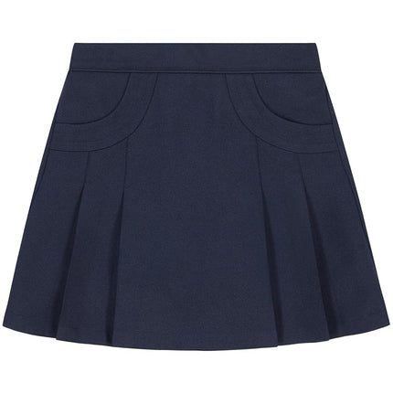 Nautica Girls' School Uniform Pleated Scooter with Pockets, Navy, 12