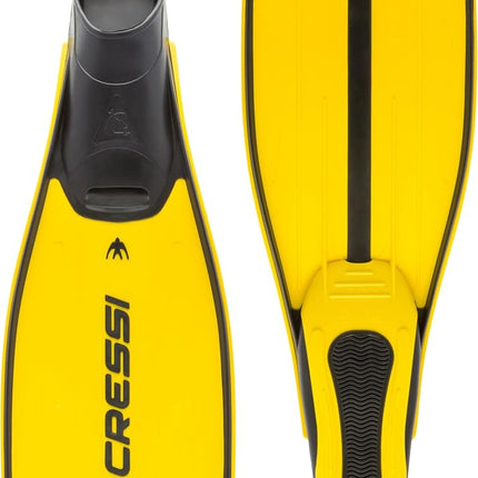 Cressi Rondinella Snorkeling Fins - Yellow, Size 45 - 46