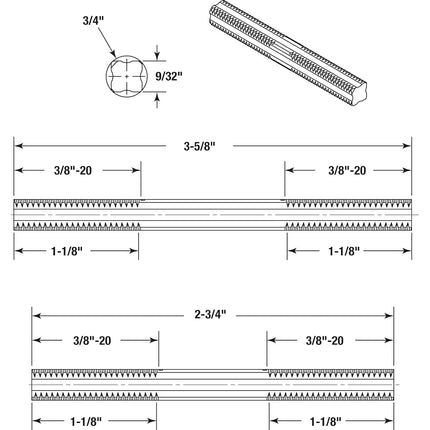 Prime-Line Defender Security E 2643 Colonial Style Door Knobs, 1/4 in. Square Drive, Wrought Steel Design, Satin Nickel Finish, with Spindles