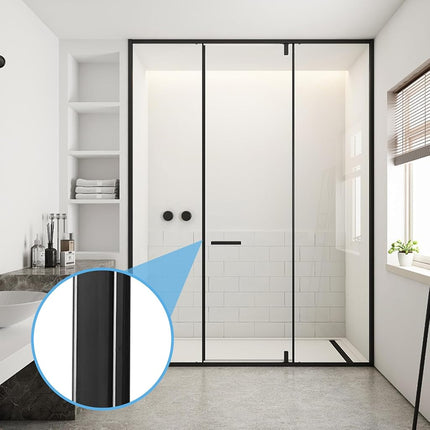 157 Feet Magnetic Strips for Shower Door Replacement - 1/8" Thick Flexible Magnet Seal for Framed/Semi-Framed Glass Doors & Shower Curtain Bottom - Strong Magnetic Door Seal