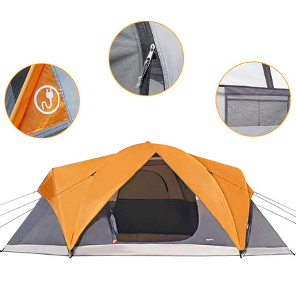 Amazon Basics Dome 4-Person Camping Tent with Rainfly, Waterproof & Windproof Camping, Ideal for Back Packing