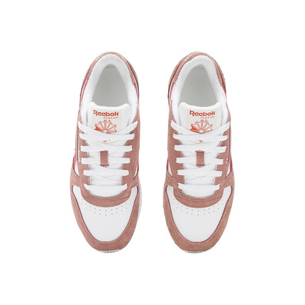 Reebok CLASSIC LEATHER, Zapatillas de mujer, Blanco/Tierra quemada/Rojo aro, 4 UK