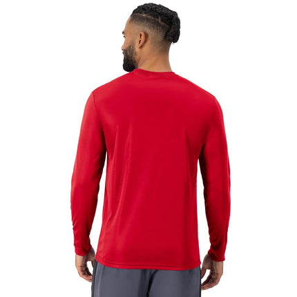 Hanes mensO482LLong Sleeve Cool Dri T-Shirt UPF 50+ (Pack of 2) Long Sleeve Shirt - Red - XL