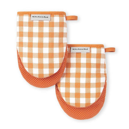 KitchenAid KA Gingham MM Mini Oven Mitt Set, 5.5"x