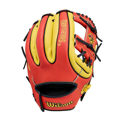 Wilson 2026 A450 Firefighters 11" Baseball Glove Field Frame Right Hand Throw Yellow/Red/Black