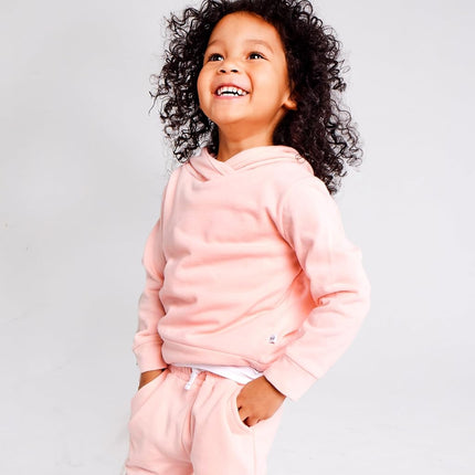 HonestBaby Multipack Sweat-shirt à capuche et pantalon de jogging en coton biologique pour bébé, tout-petit, garçon, fille, unisexe, rose, 6-9 mois