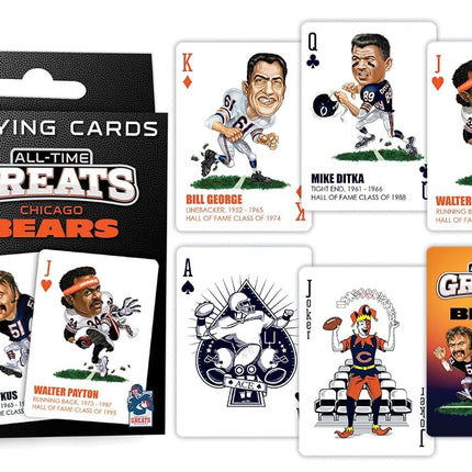 Baby Fanatics Chb3300: Baraja de cartas "Grandes de todos los tiempos" de los Chicago Bears