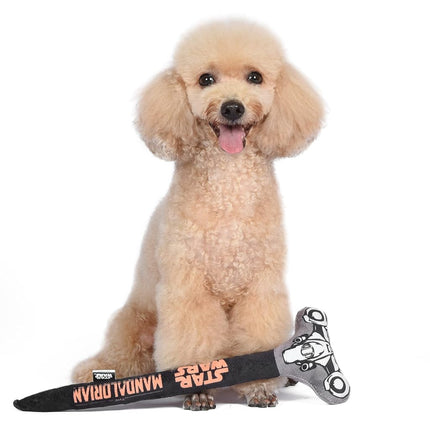 STAR WARS Razor Crest Plush Dog Toy with Squeaker and Crinkle | Dog Toy for Pets, 15 Inch (FF19265)