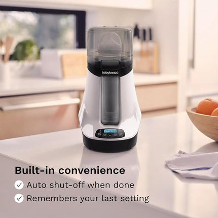 Baby Brezza Smart Baby Bottle Warmer, Breastmilk Warmer + Defroster – Free App - Only Brand with Different Temperatures for Breastmilk + Formula - Universal Fit for All Bottles + Milk Bags, Charcoal