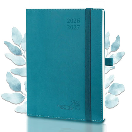 POPRUN 2026-2027 Diary Weekly Planner, Soft PU Lea