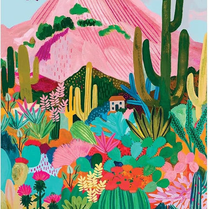 Buffalo Games Rhi James - Bonjour - Cactus Mountain AZ - 1000 Piece Jigsaw Puzzle for Adults Challenging Puzzle Perfect for Game Nights - Finished Puzzle Size is 26.75 x 19.75