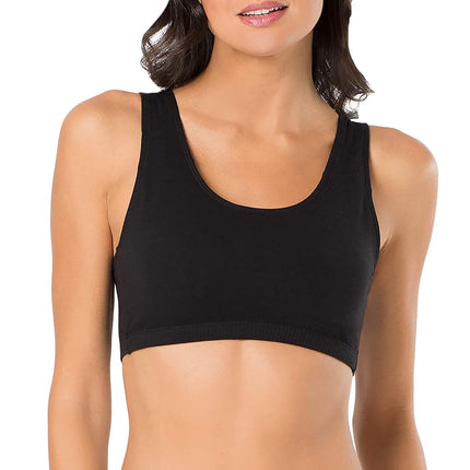 Fruit of The Loom Women's Built Up Tank Style Sports Bra, Red Hot/White/Red, 48