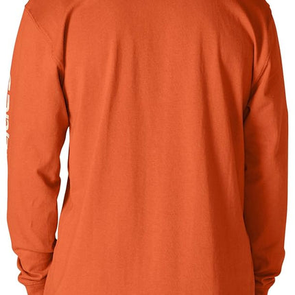 Carhartt Men's Dearborn Loose LS Logo T-Shirt, Homestead Red, Large Tall