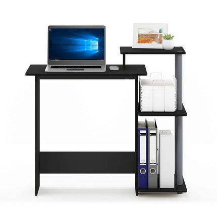 Furinno Efficient Home Laptop Notebook Computer Desk, Study Desk, Writing Desk, Black/Grey