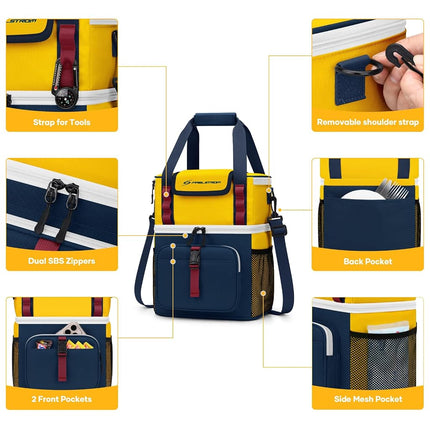 Maelstrom Lunch Box for Women, 20L Insulated Lunch Bag Men, Leakproof Double Deck Cooler Bag, Soft Lunch Cooler with Quick Access Flip-Top Lid for Work, Beach,Travel, Camping