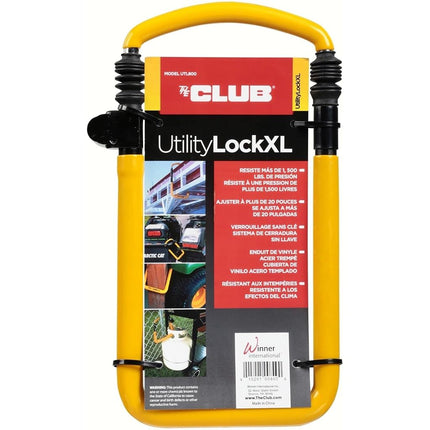 Winner International UTL800 Anti Theft Utility Lock, Yellow, 13.25"-20.25"