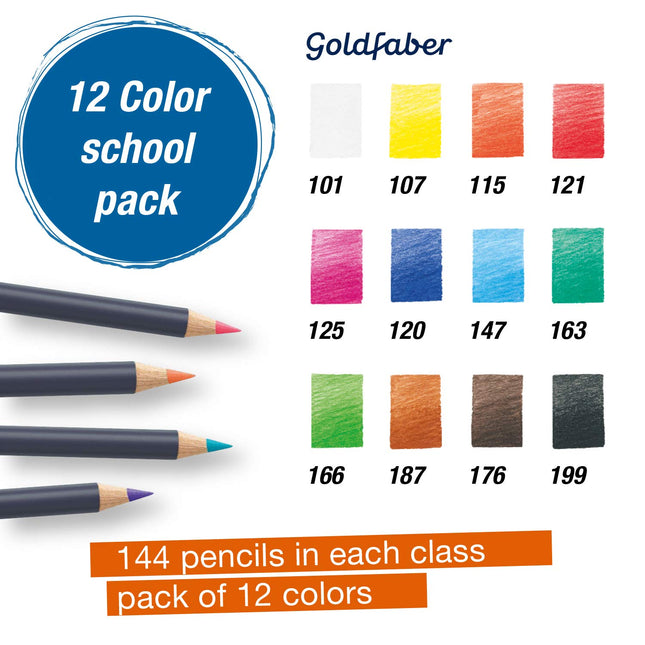 Lápices de colores Faber-Castell Creative Studio Goldfaber - Estuche de 36