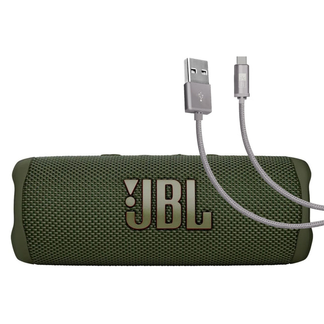 JBL Flip 6 (Green) + Bundle with Case Logic Braide