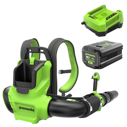 Greenworks 80V (750 CFM) Backpack Blower, 4.0Ah Ba